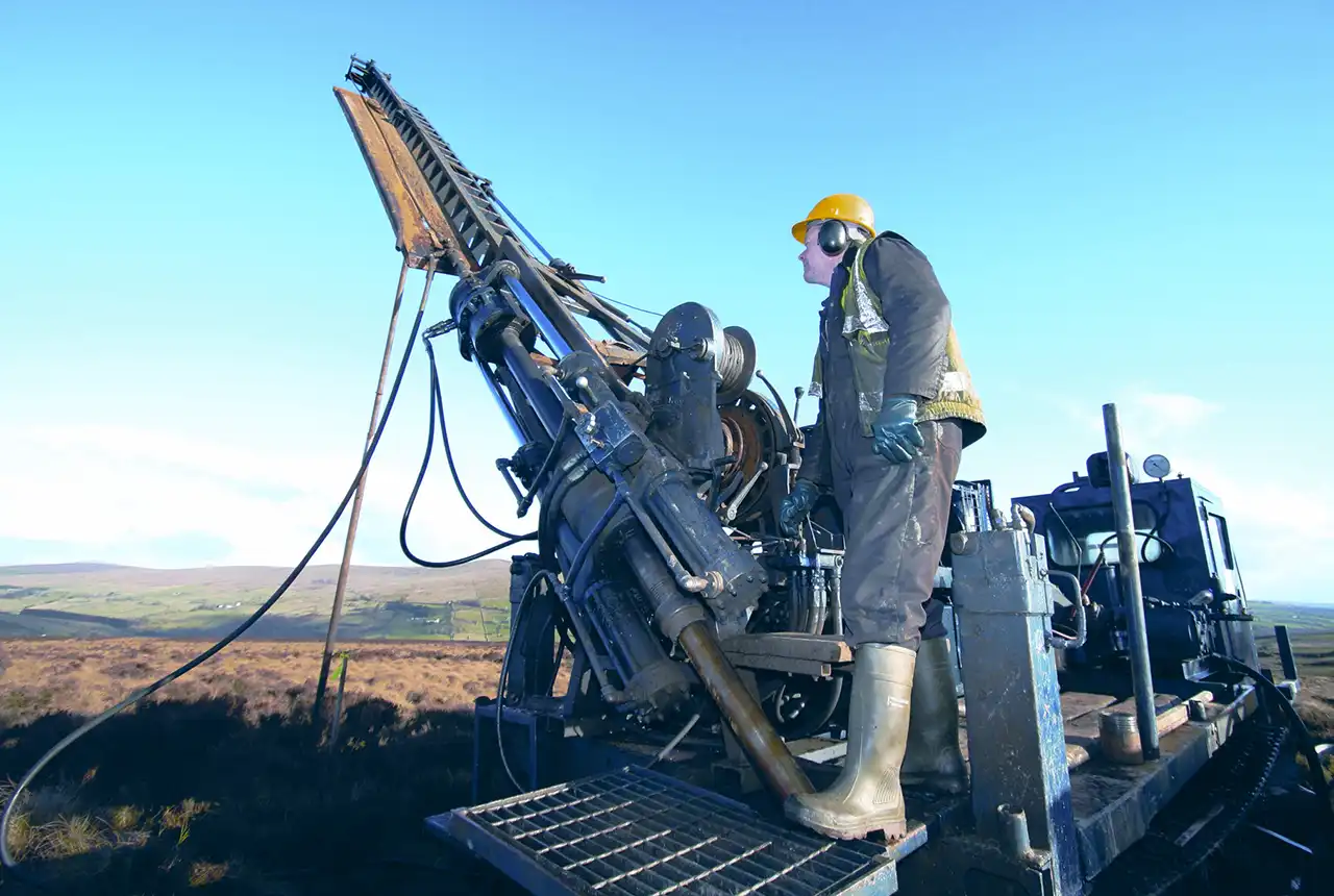 Exploration drilling Curraghinalt gold deposit. © PMcDonnell BGS / UKRI