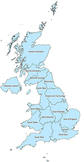 BritPits regions. BGS © UKRI – Contains OS data © Crown copyright 2020.