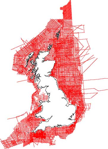 BGS Marine Gravity Survey coverage.