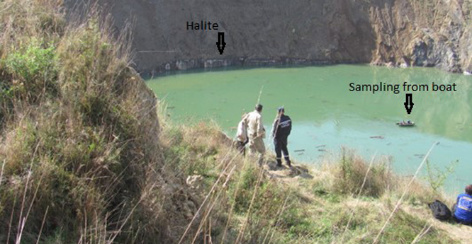 Sinkhole water sampling