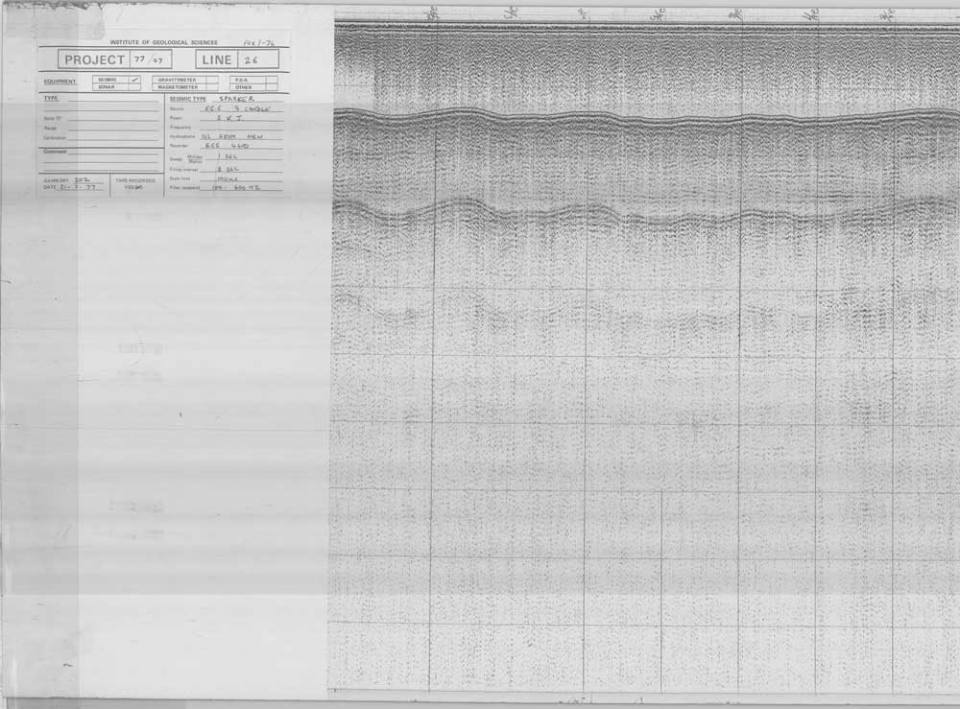 Sparker record type on white rolled paper