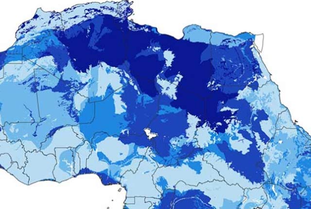 Groundwater storage in Africa
