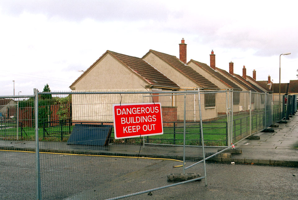 Ferniehill, Gilmerton, Edinburgh. Limestone mine subsidence event, BGS © UKRI.