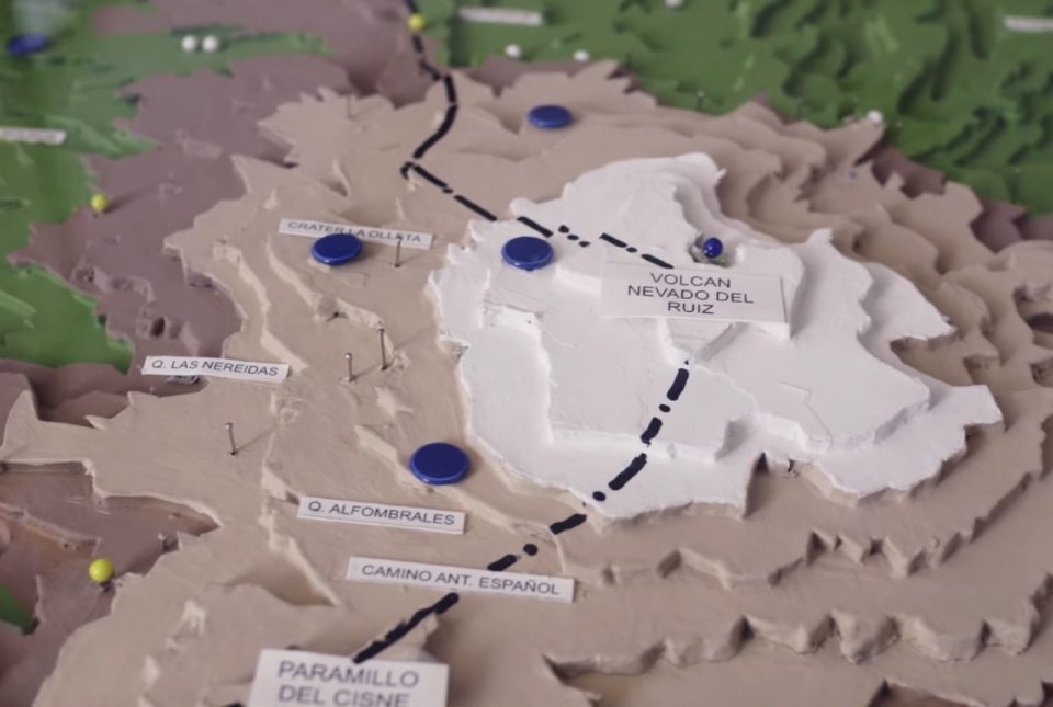 Volcán Nevado del Ruiz model from 1985 Nevado del Ruiz eruption film series