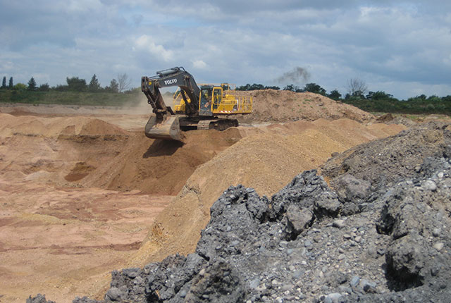 Sand mining. BGS © UKRI.